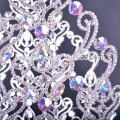 Gorgeous 30" large tall beauty pageant crown with ab crystal pageant round crowns